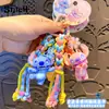 Baimao Llavero Colgante de Cuerda Trenzada de Cuero con Puntada Genuina Muñeca Exquisita de Dibujos Animados Colgante Lindo para Bolso de Pareja