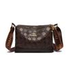 Bolso Cruzado de Moda Transfronteriza con Diamantes de Cuero Suave para Mujer, Nuevo Retro Simple Multicapa de Gran Capacidad, Bolso de Hombro, Bolso de Madre