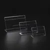 Spot A5 A6 acrílico tipo L cartão de mesa etiqueta de preço etiqueta de preço de mercadoria de supermercado transparente display de cartão de mesa de pagamento