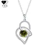 Kamanqi Joyería Nueva Europea y Americana Amor Infinito Corazón Asimétrico Incrustado Collar Exquisito de Alta Gama para Mujer