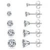 Promoção Quente da Amazon Brincos de Pérola Falsa Simples Redondos para Meninas Kit com 5 Pares de Brincos de Pérola e Diamante Atacado