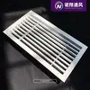 Saída de Ventilação Lamelada de Camada Única em Liga de Alumínio em Formato de Tira, Saída de Fornecimento de Ar Fresco com Pressão Positiva, Sistema de Saída de Ar Condicionado Central, Ajustável
