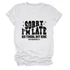 Desculpe o Atraso A dele Amazon Ebay Estação Independente Camiseta Feminina Simples e Confortável com Gola Redonda e Manga Curta