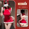 Lingerie Sexy Personalizada Uniforme de Natal Tentação Inverno Camisola de Pelúcia Ano Novo Camisola com Suspensórios Casal Flertando