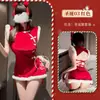 Amor Ropa Interior Sexy Uniforme Traje Sexy de Navidad Uniforme Falda Roja de Tirantes de Felpa Traje de Pura Pasión