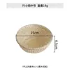 Artesanato de Bambu Tecido Cesta Pequena de Bambu Prato Pequeno de Bambu Cesta de Peneirar Redonda de Bambu Tecido Mini Prato de Frutas Cesta de Bambu Peneira de Bambu