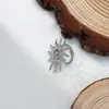 Pendientes de Girasol Estilo Europeo y Americano para Mujer, Conjunto de Collar Anillo con Sentido de Diseño Simple de Personalidad, Venta al por Mayor Transfronteriza