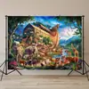 Fondo del Mundo Animal 2026 Transfronterizo Amazon Nuevo Decorativo Tapiz de Animales Dinosaurios Arreglo de Escena de Bosque