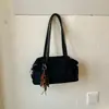 Bolso de axila liso, casual y minimalista, elegante y de gran capacidad, bolso de hombro retro y moderno, bolso tipo almohada de gamuza único y a la moda