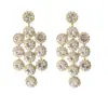 Brincos Novos Geométricos com Diamante Completo Mais Vendidos da Amazon para Mulheres Moda Europeia e Americana Transfronteiriça Brincos Pendurados com Strass Atacado