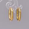 E160 Venta Directa de Fábrica en Stock Pendientes de Acero de Titanio en Forma de U Diseño de Lujo Accesible Pendientes de Oro de 18K