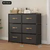 Armário Gaveteiro Simples Multicamadas Espessado Armário de Armazenamento de Chão para Casa Tecido Não Tecido Quarto Armário de Armazenamento Multifuncional