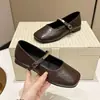Sapatos de salto único combinando saia mulheres 2026 versátil moderno novo outono sapatos Mary Jane franceses marrom senhoras sapatos pequenos de couro
