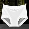 Calcinha de Renda com Cintura Média Satinada para Meninas Pure Desire Sexy Doce Xadrez Respirável Shorts Vazado Belo Bumbum Calcinhas para Mulheres