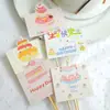 Nuevas Tarjetas de Cumpleaños Coloridas Ramos de Flores DIY Materiales Florales Decorativos Regalos para Pasteles Tarjetas de Felicitación para Hornear Venta al por Mayor