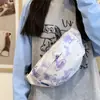 Bolsa de Peito Tie-Dye para Mulheres, Nova Bolsa de Ombro, Estilo Coreano Bolsa Pequena de Verão, Versátil Bolsa de Cintura para Esportes de Ciclismo de Verão, Bolsa da Moda