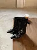 Primer encuentro: Botines Cortos Aumentadores de Altura de Pierna Ancha Plisados de Estilo Joven y Maduro para Mujer, Botas Cool de Calle de Moda de Nicho con Punta Cuadrada para Mujer