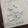 Accesorios Populares Dorados para Uñas con Temática de Mariposas, Ultra Brillantes, Lujo Ligero, Mariposa de Diamantes Rosas Girly, Decoraciones para Uñas en Forma de Corazón