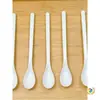 Cuchara revolvedora para helado, Cuchara para té de leche, Cuchara revolvedora de mango largo, Cuchara para postre de gelatina de hierba, Suplemento de comida para bebés de grado alimenticio