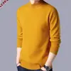 Suéteres para Hombre al por Mayor, Cuello Alto Medio, Estilo Coreano, Cuello Redondo Casual de Moda, Suéter Básico de Punto para Hombre, Fábrica de Exportación