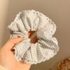 Dulce Liga para el Cabello Scrunchie para Mujeres, Satén de Alta Gama Estilo Coreano Versátil Cuerda para el Cabello, Suave Encaje Lunares Accesorio para el Cabello, Pañuelo Cuadrado para la Cabeza
