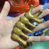 Pente de Massagem de Sândalo Pente de Meridianos de Sândalo Preto Massagem Couro Cabeludo Cabeça Meridianos Seda Dourada Sândalo Verde Pente de Massagem de Dentes Grandes