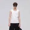 Verano Nuevo de Moda Chaleco Holgado de Moda Estilo Americano para Hombre Casual Retro Marca de Moda Color Sólido Top Diario
