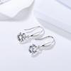 Damila plata de ley s925 aretes de un solo diamante estilo Chanel Corea del Sur Dongdaemun joyería gancho para la oreja pendientes colgantes pendientes al por mayor