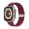 Adequado para Pulseiras de Apple Watch Watch S1-S10 Geração Fivela Ondulada Imitação de Aço Pulseira de Silicone Se Ultra Universal