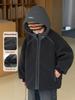 Ropa para Niños Abrigo de Lana de Cordero para Niños 2026 Nuevo Invierno Chaqueta Gruesa con Capucha para Niños Mayores Abrigo Cálido para Otoño e Invierno