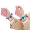 Pulseras Elásticas de Campana con Letras de Colores, Equipo de Animación para Reuniones Deportivas Estudiantiles, Equipo Infantil para el Día del Niño, el Día Nacional y el Día de Año Nuevo