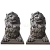 Fabricante Produção Escultura de Animal em Cobre Fundido Leão de Cobre Latão Leão Huifeng Porta de Hotel Ornamentos de Leão em Cobre Puro