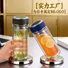 Taza de burbujas con asa de vidrio de doble capa para hombre, nueva taza de oficina de alta temperatura para el hogar 2025 con asa