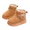 Botas de Neve Infantis Meninas Botas de Algodão 2026 Inverno Novo Sapatos de Algodão Botas de Algodão Grandes Menina Pequena Quente Mais Veludo Sapatos Infantis