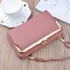Nuevo bolso para teléfono móvil, bolso pequeño para mujer, estilo coreano, bolso de hombro de gran capacidad, bolso cruzado, cartera horizontal con cremallera de moda para mujer