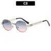 2026 Nuevo Estilo Moda Transfronteriza Europea Americana Para Viajar Montura Metálica Ovalada Gafas de Sol Protección Solar Tendencia Estilo Callejero Gafas de Sol