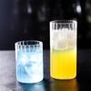 65 Rayas Fabricante de Tazas Rayas Verticales Vaso Transparente para Beber Hogar Vaso Recto Taza para Bebidas Jugo Té de Leche Capa Única