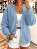 Bestseller Transfronterizo de Amazon 2026: Sudadera para Mujer Estilo Europeo y Americano, Cárdigan Casual de Manga Larga Botones Color Sólido para Otoño e Invierno