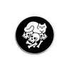 Estilo Gótico Oscuro Europeo Insignia Redonda de Aleación Calavera Gato Negro Halloween Dibujos Animados Estilos Mixtos Accesorios de Broche