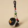 Chaveiro Pingente Escultura em Madeira Artesanal Papagaio Artificial Pingente para Bolsa Casal Pássaros Fofos Presente