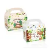 Dd127 Amazon Perezoso Animal de la Selva Fiesta Regalo Caja de Cartón Blanca Portátil Bolsa de Embalaje