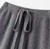 Pantalones de pierna ancha con costura central de nuevo estilo para otoño e invierno, venta al por mayor transfronteriza para mujer, estilo coreano, cintura alta, cálidos, de punto, de pierna recta, casuales
