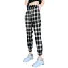 Calça Esportiva Cropped Casual de Seda Gelada Xadrez 2026 Nova de Verão Fina para Estudantes Femininas Calça Harem Cenoura