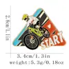 Broche de Emblema de Moto Esportiva Dobrado e Deformado Acessórios de Vestuário de Corrida Montanha Corrida Broche Decoração de Mochila Escolar