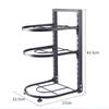 Aishijia Cozinha Rack de armazenamento Multi-camada Multi-camada Multifuncional Metal Pot Rack Rack de armazenamento Rack Canto Pot Rack ajustável
