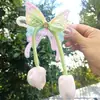 2026 Nuevo Pasador de Mariposa Bordado para Niñas, Moño, Cola de Caballo, Goma para el Cabello, Tela, Tulipán, Niña Princesa, Accesorio para el Cabello