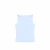 260g 49,5% algodão 6% elastano 44,5% viscose estilo coreano cor sólida verão sem mangas casual versátil regata