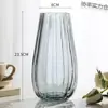 Vaso Grande de Vidro Criativo Estilo Europeu Transparente Hidropônico Bambu Lírio Vaso Vertical Decoração de Arranjo de Flores para Sala de Estar