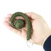 Llavero Redondo de Bolas de Acero para Defensa Personal, Nudo de Diamante Trenzado para Exteriores, Mono Puño, Cuerda de Paraguas 550, Supervivencia en Montañismo