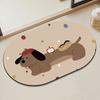 Alfombrillas Personalizadas para Perros Salchicha, Alfombrillas Antideslizantes para Baño y Tocador, Alfombras de Baño, Felpudos Absorbentes de Diatomeas para Puerta de Baño